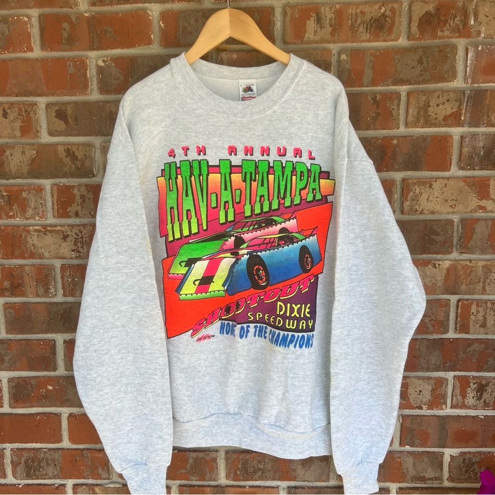 Rare 1990s Hav-A-Tampa Racing Crewneck Sweatshirt